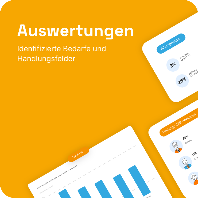 Auswertungen: Identigierte Bedarf und Handlungsfelder